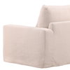 Sylvie Sofa Chair Slipcover Natural, Sofas & Sectional by Dovetail, 50.5" width x 33.5" height x 39.75" depth thumbnail 6