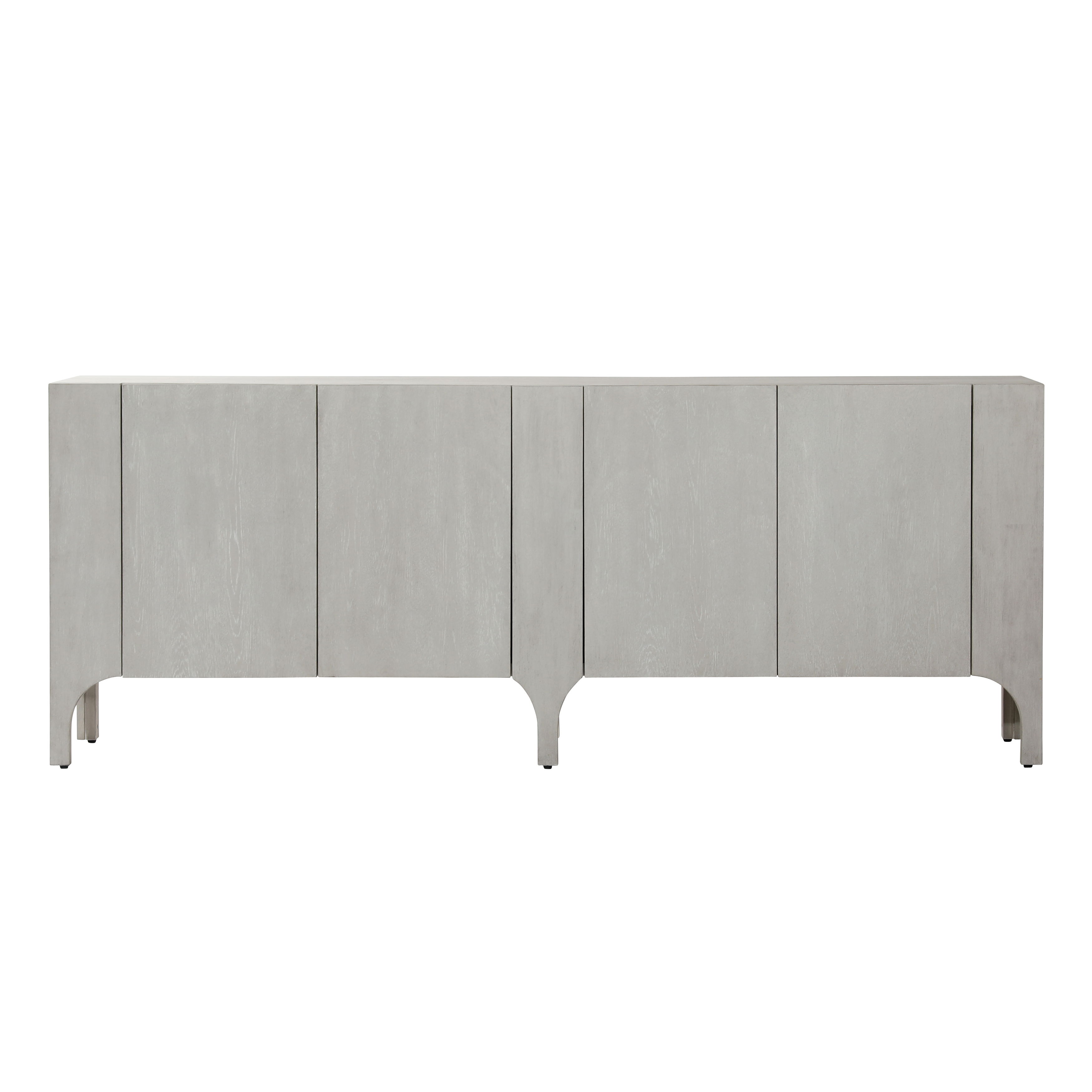 Maiya Side Board Light Grey, Sideboards & Buffet by Dovetail, 88.15" width x 34.25" height x 17.7" depth View 2