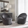 Crue Gray Fabric Swivel Chair thumbnail 3