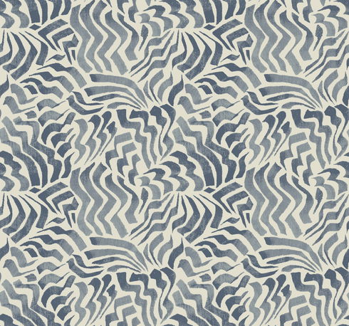 Zora Wave Denim Wallpaper