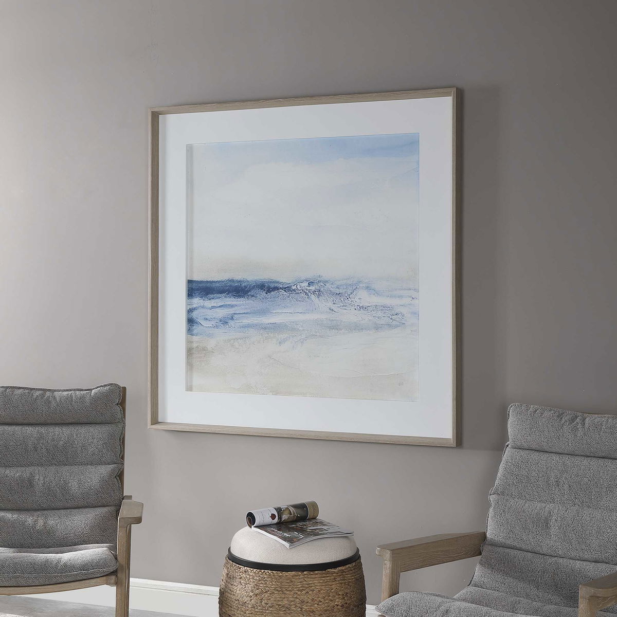 Surf And Sand Framed Print, Art by Uttermost, 50.5" width x 50.5" height x 2.5" depth View 4