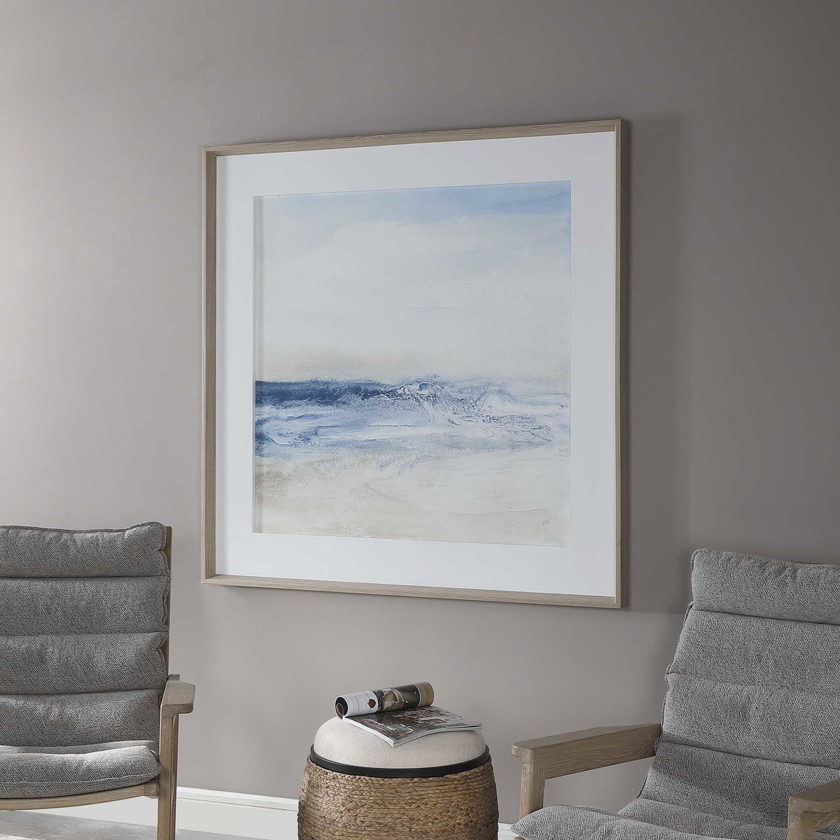 Surf And Sand Framed Print, Art by Uttermost, 50.5" width x 50.5" height x 2.5" depth View 4