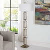 Link Brushed Gold Floor Lamp, by Uttermost, 19" width x 67" height x 19" depth thumbnail 4