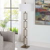 Link Brushed Gold Floor Lamp, by Uttermost, 19" width x 67" height x 19" depth thumbnail 4