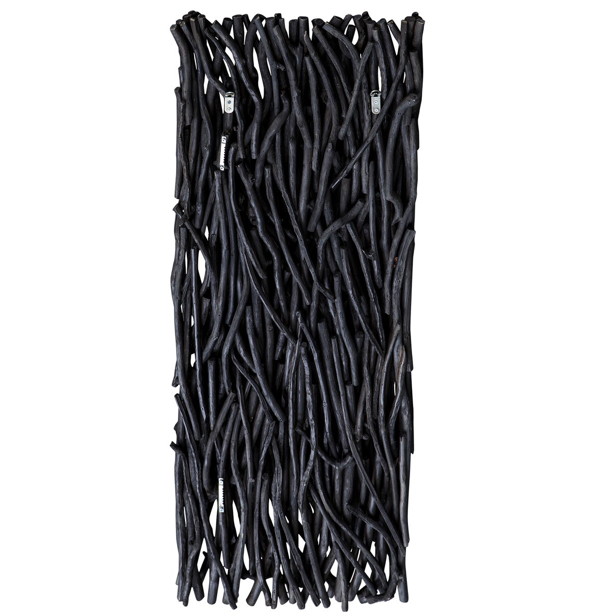 Gathered Teak Black Wood Wall Decor, Art by Uttermost, 19" width x 49" height x 3.5" depth View 6