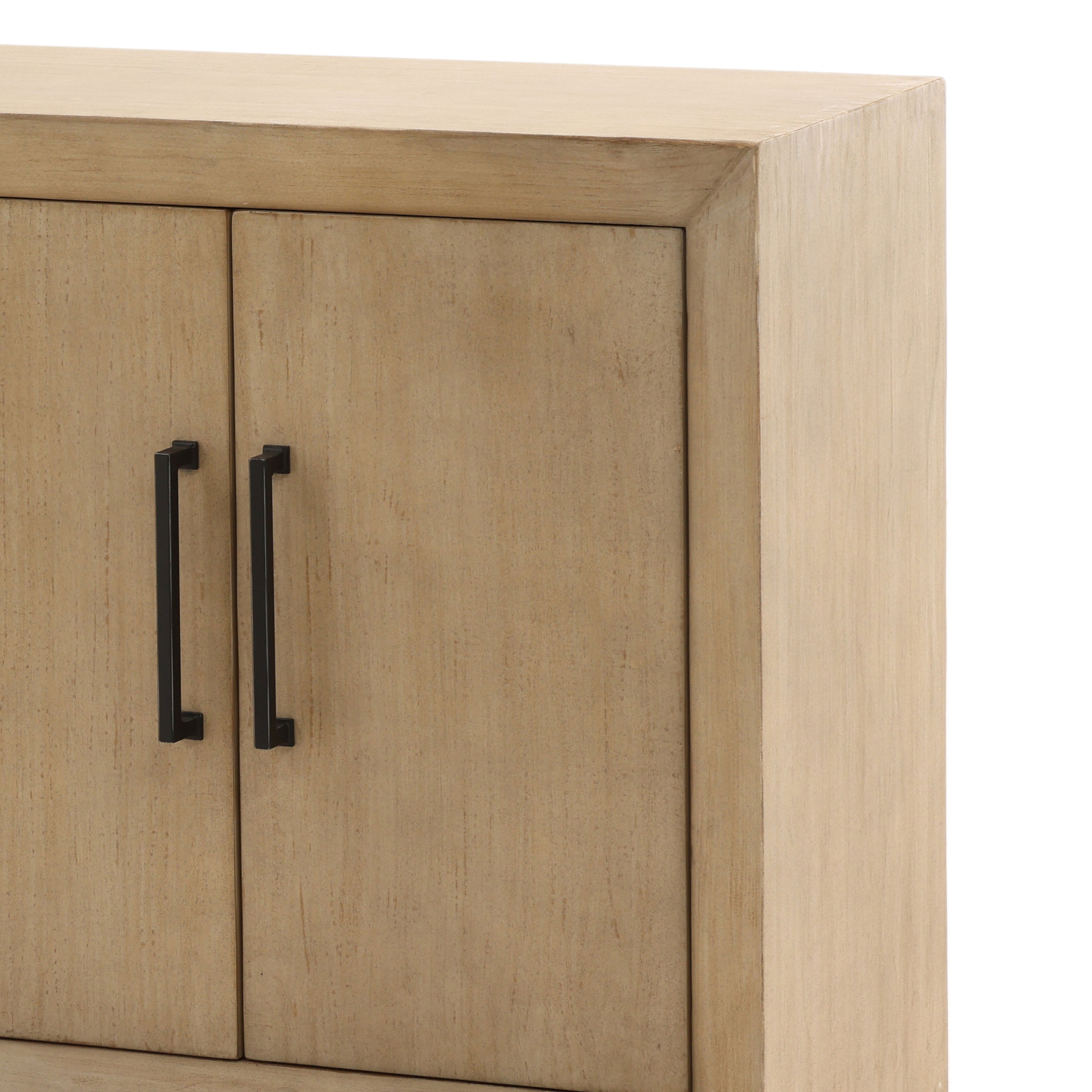 Sonya Sideboard Light Warm Wash 108', Sideboards & Buffet by Dovetail, 108" width x 36.25" height x 18" depth View 6