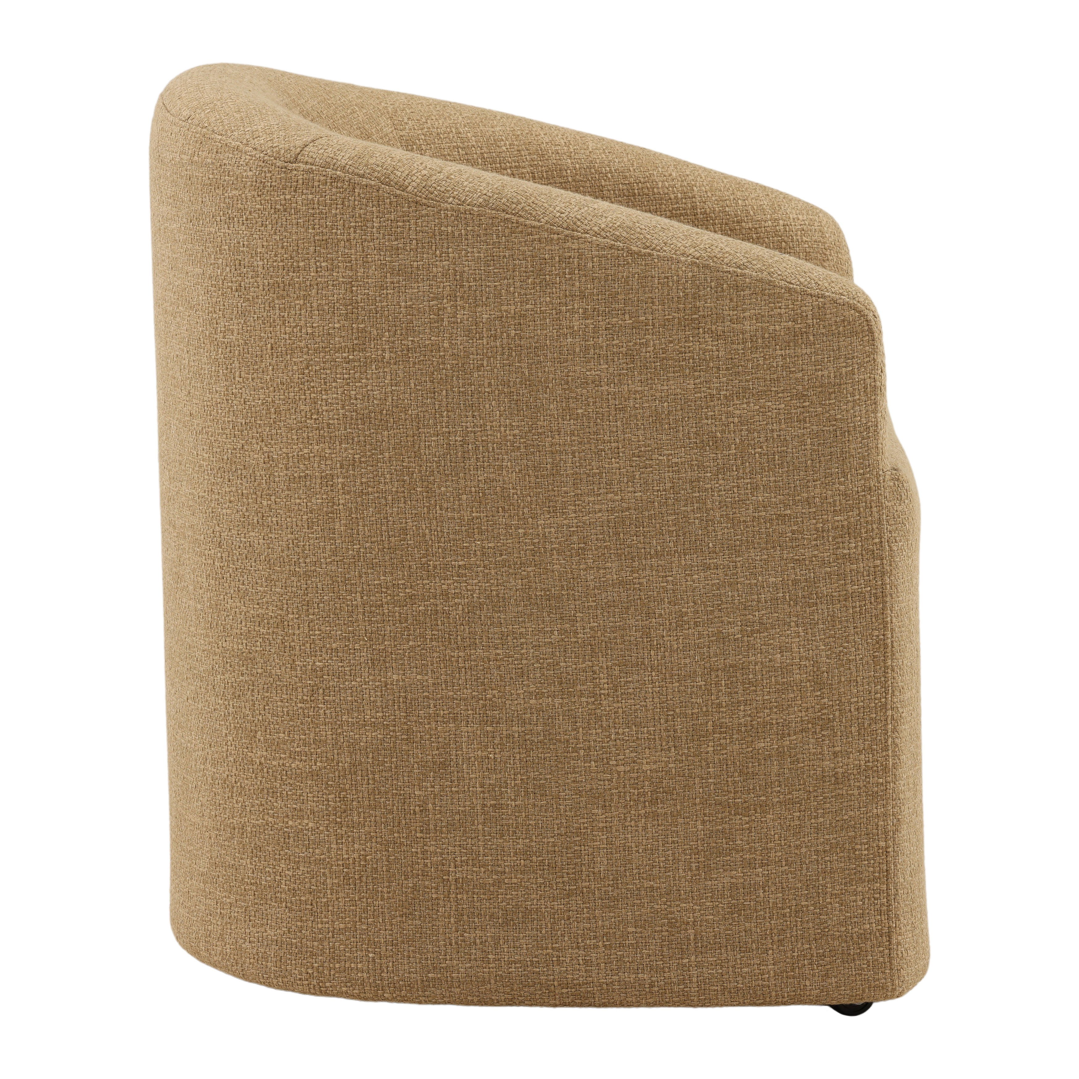 Breana Dining Chair Camel, by Dovetail, 25.5" width x 30.5" height x 26.25" depth View 3