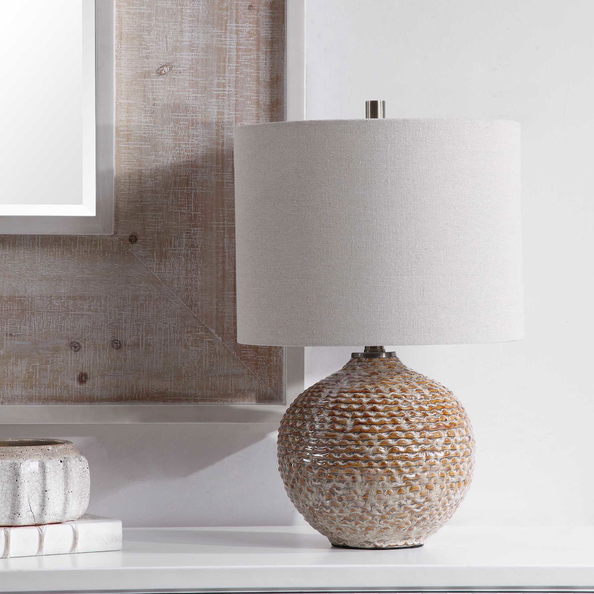 Lagos Rustic Table Lamp, by Uttermost, 14" width x 22" height x 14" depth View 5