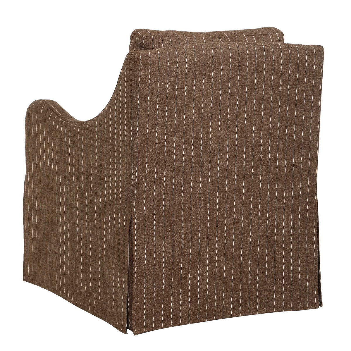 Luisa Pinstripe Swivel Chair, Accent Chair by Uttermost, 27.5" width x 35.5" height x 33.5" depth View 7