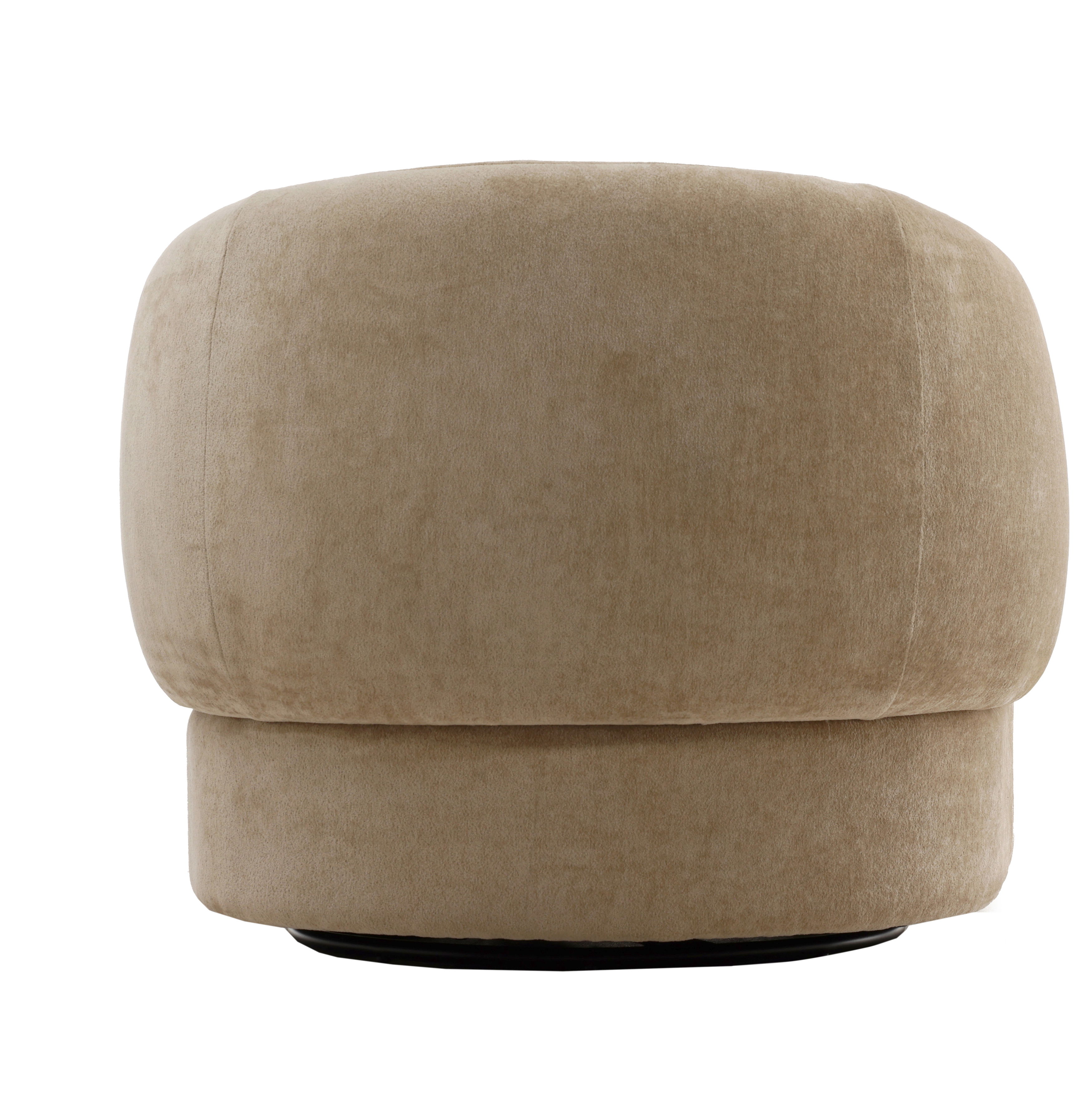 Billie Swivel Chair Sand, Accent Chair by Dovetail, 37" width x 30" height x 33.75" depth View 4