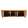 Theo Media Bench Natural, Media Console by Moe's Home, 80" width x 18" height x 18" depth thumbnail 2