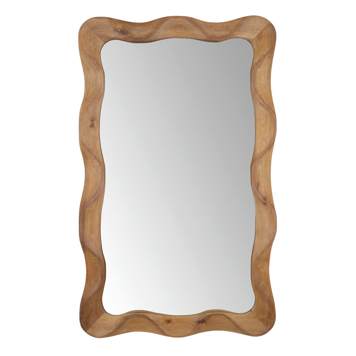 Adriana Mirror Natural, Floor Mirror by Dovetail, 47" width x 78.8" height x 1.55" depth View 1