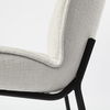 Inala White Fabric Seat Black Metal Frame Dining Chair, by Mercana, 21.26" length x 25.59" width x 34.25" height thumbnail 13