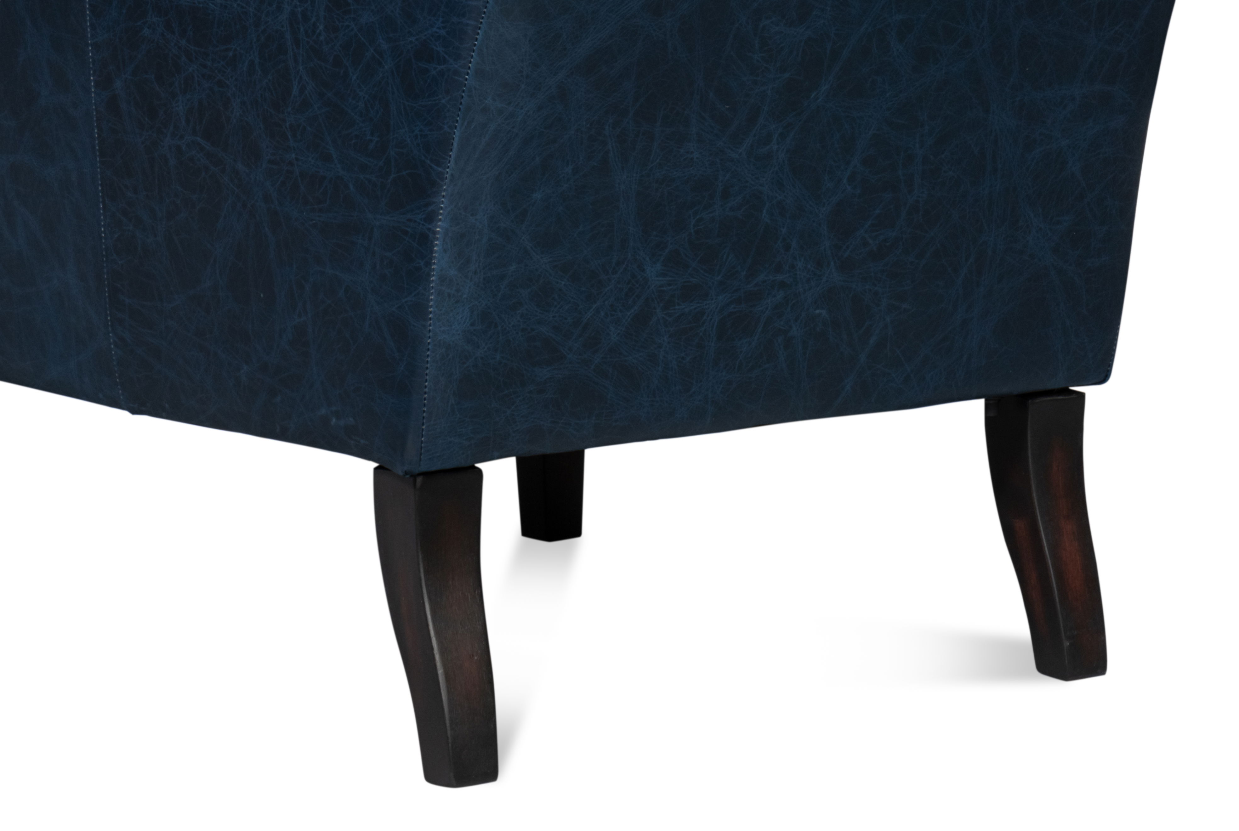 Elite Wing Lounge Chair, Chateau Blue, Seating by Sarreid, 28" length x 36" width x 40" height View 8