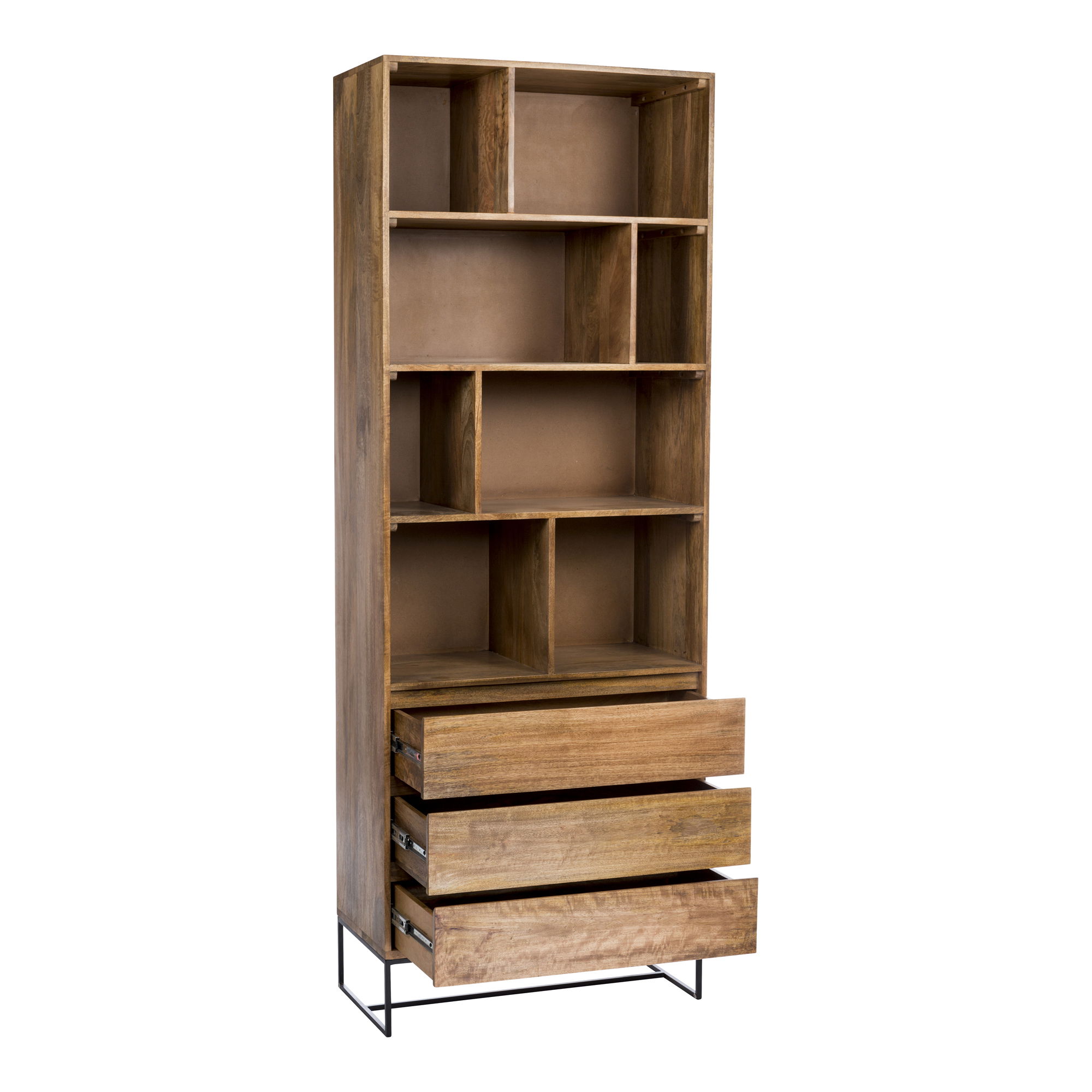 Colvin Shelf Natural, Shelving & Bookcase by Moe's Home, 31.5" width x 86.5" height x 16" depth View 2