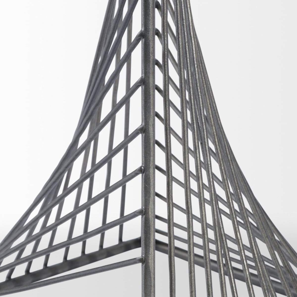Risley 8L x 8W Gray Metal Triangular Decorative Object, by Mercana, 8.07" length x 8.07" width x 10.63" height View 6