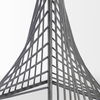 Risley 8L x 8W Gray Metal Triangular Decorative Object, by Mercana, 8.07" length x 8.07" width x 10.63" height thumbnail 5