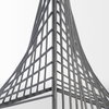 Risley 8L x 8W Gray Metal Triangular Decorative Object, by Mercana, 8.07" length x 8.07" width x 10.63" height thumbnail 6