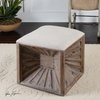Jia Wooden Ottoman, by Uttermost, 17.37" width x 20" height x 17.37" depth thumbnail 4