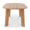 Delta Oval Outdoor Dining Table Natural, Outdoor Table by Moe's Home, 7' width x 2'6" height x 3'3.5" depth thumbnail 4