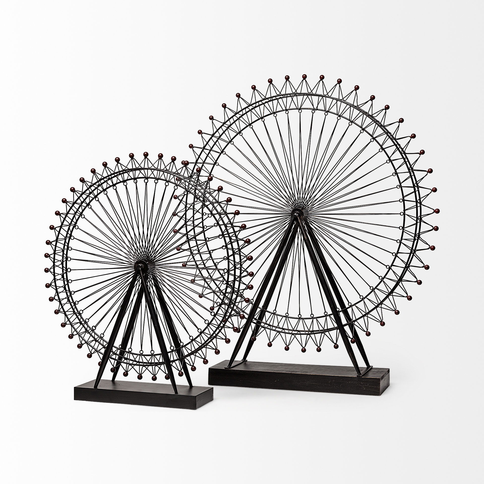London Eye 3L x 25W Black Metal London Eye Replica large image 