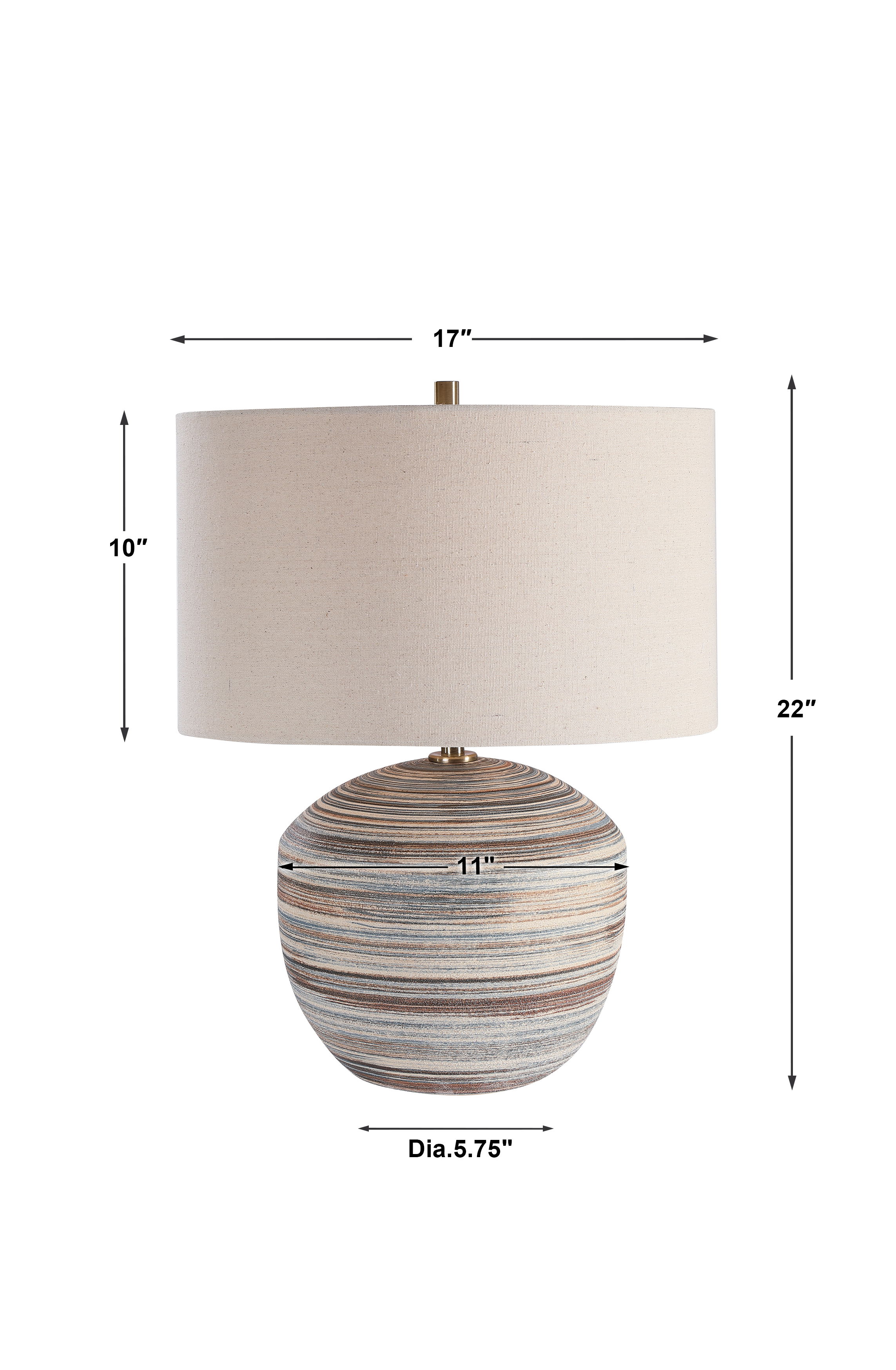 Prospect Striped Accent Lamp large image 