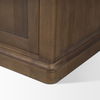Braxton Dark Brown Wood with Antiqued Aged Brass Metal 3 Tiers 2 Door Shelving Unit thumbnail 11