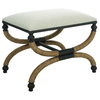 Icaria Upholstered Small Bench, Benche by Uttermost, 23.5" width x 19.5" height x 15.75" depth thumbnail 6