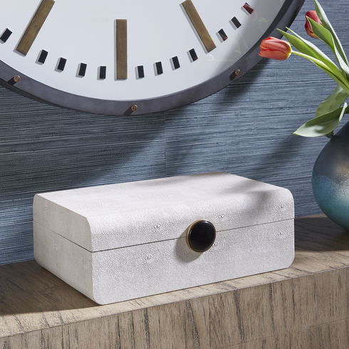 Lalique White Shagreen Box