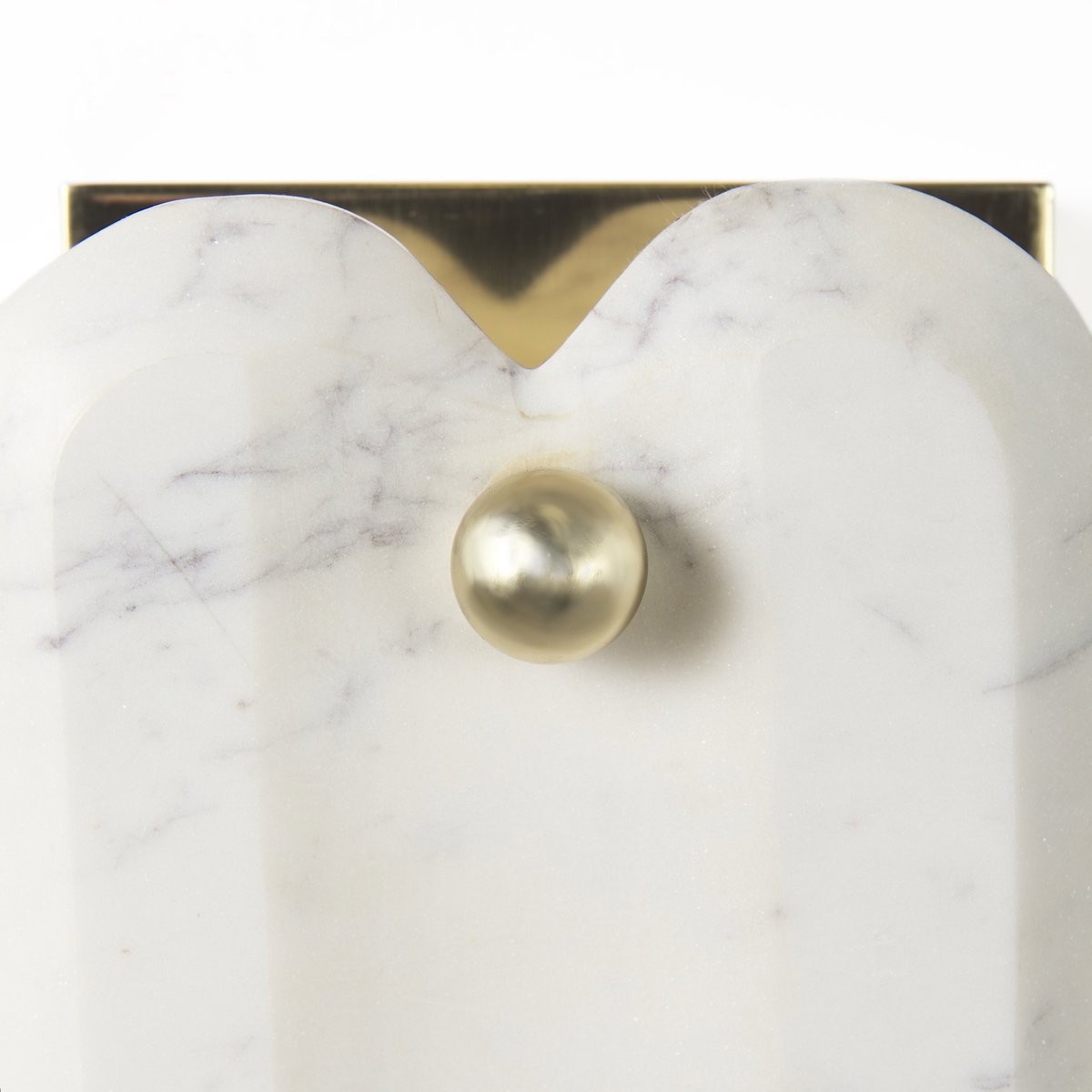 Stein 5L x 6W Gold with White Marble Shade Wall Sconce, by Mercana, 5" length x 6" width x 12" height View 6