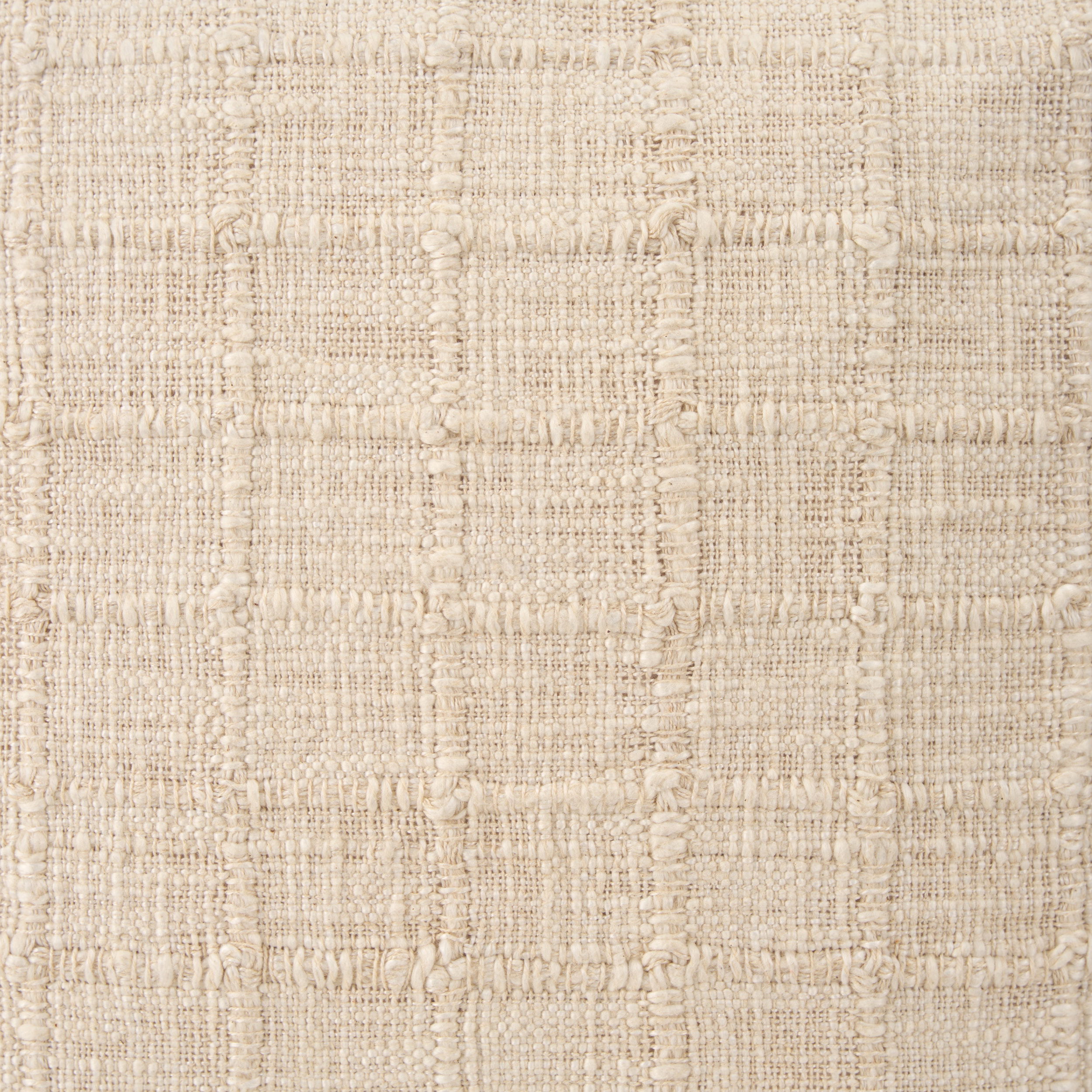 Jacory Cream Checker Textured Decorative Square Pillow Cover large image 