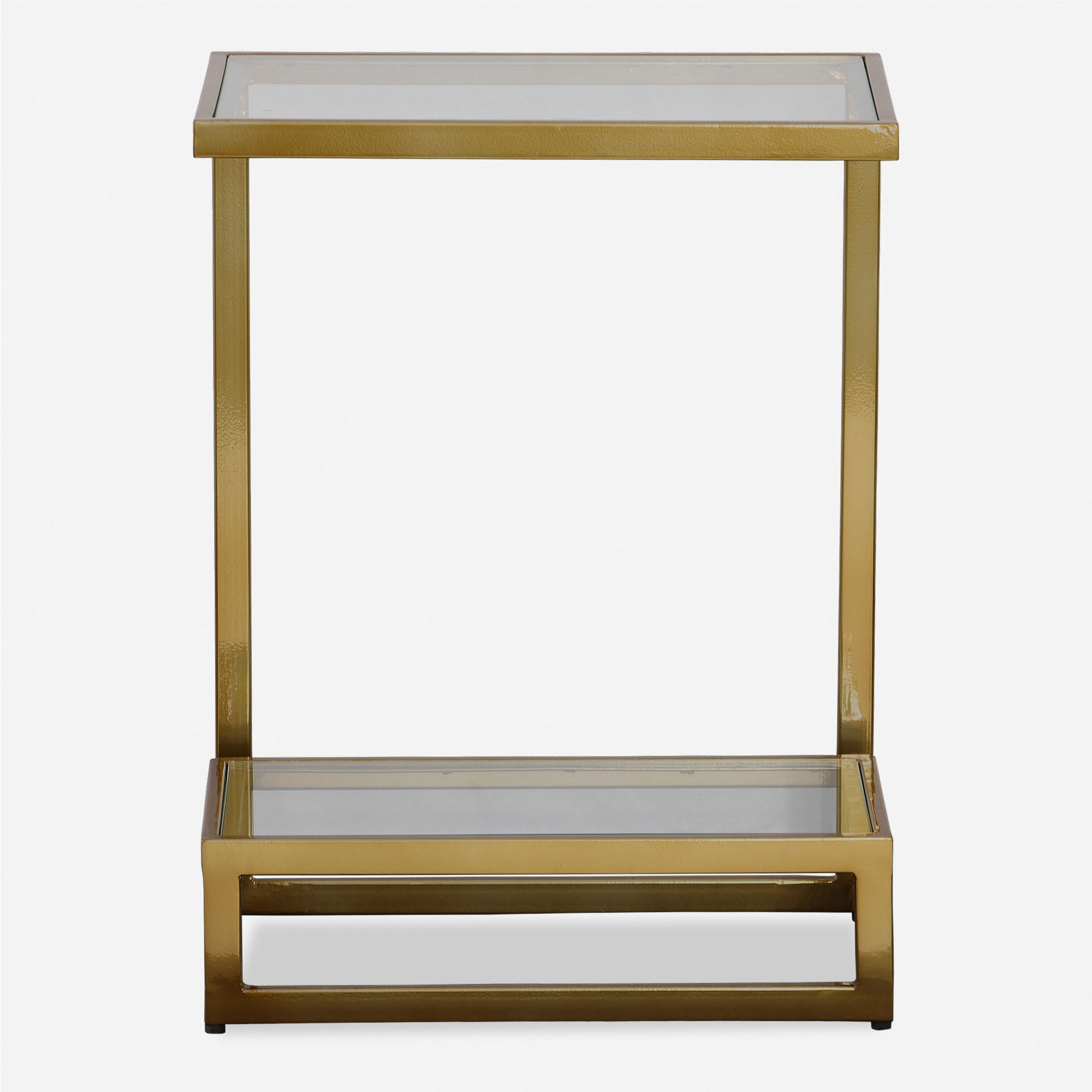 Musing Brushed Brass Accent Table large image 