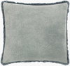 Washed Cotton Velvet Accent Pillow, Decorative Pillow by Surya, 20" length x 20" width thumbnail