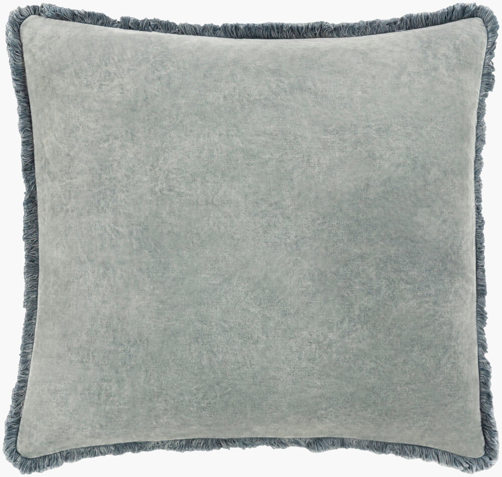Washed Cotton Velvet Accent Pillow, Decorative Pillow by Surya, 20" length x 20" width