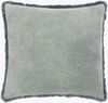 Washed Cotton Velvet Accent Pillow Poly, Decorative Pillow by Surya, 18" length x 18" width thumbnail