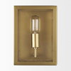 Cairn Brushed Gold Metal with Glass 1-Light Wall Sconce, by Mercana, 7.87" length x 5.12" width x 10.63" height thumbnail 3