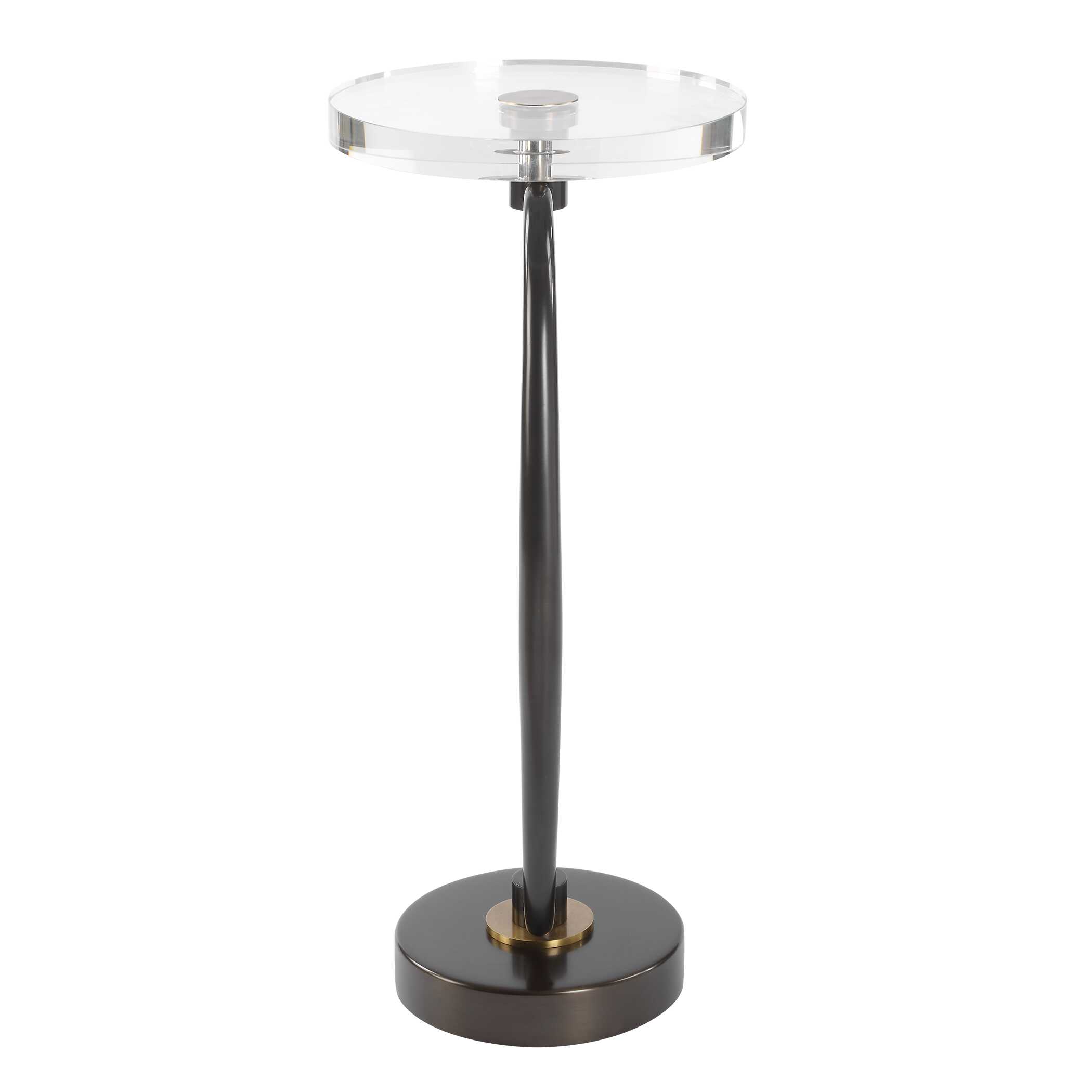 Waveney Bronze Drink Table, Furniture by Uttermost, 11.5" width x 24" height x 11.5" depth View 8