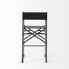 Direttore 19.3L x 19.3W x 40.2H Black Leather with Black Frame Counter Stool, Counter & Bar Stool by Mercana, 19.3" length x 20" width x 40.2" height thumbnail 5