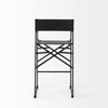 Direttore Backless 40.2in Seat Bar Stool | Black Leather with Black Iron, Counter & Bar Stool by Mercana, 19.3" length x 20" width x 40.2" height thumbnail 5
