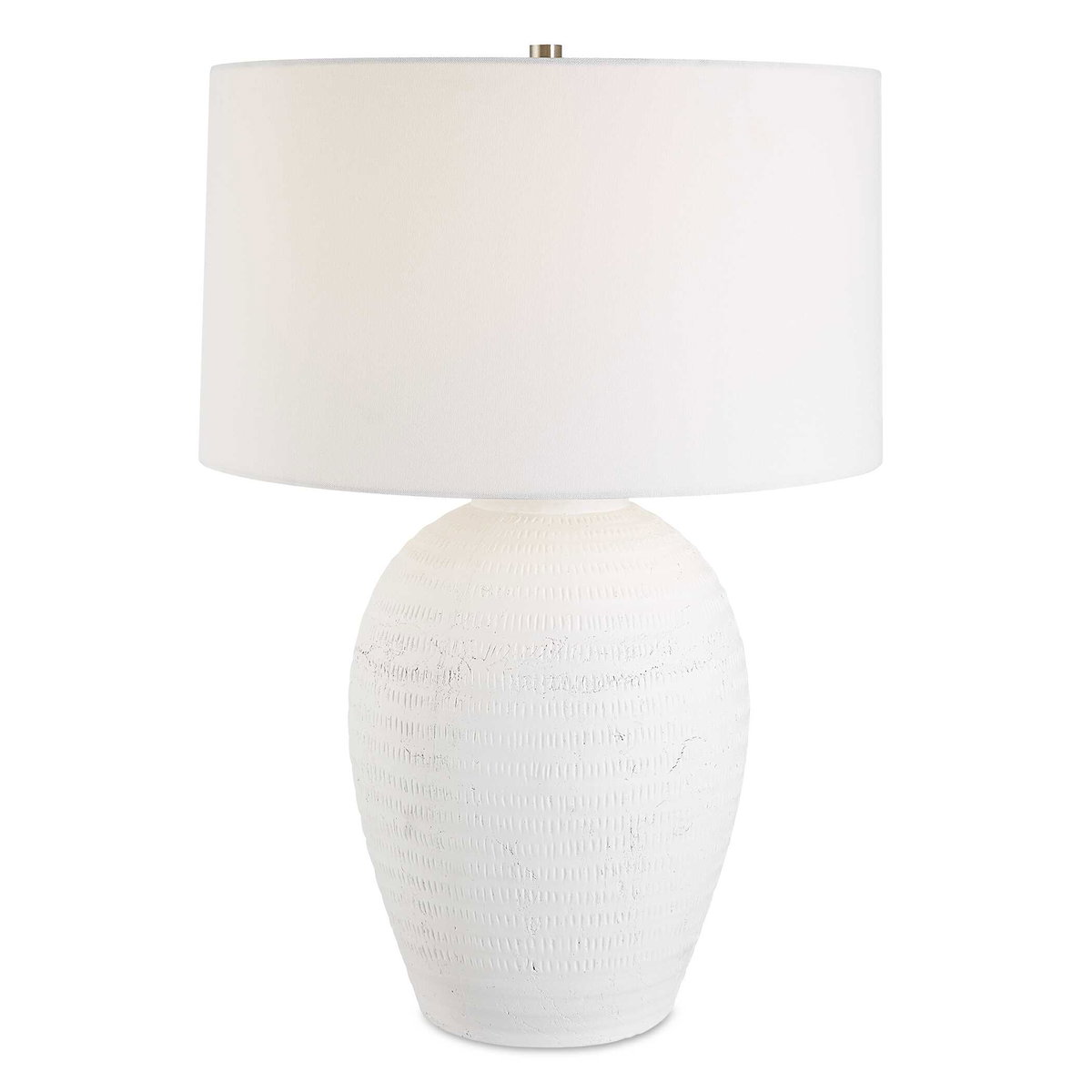 Reyna Chalk White Table Lamp, by Uttermost, 20" width x 28.5" height x 20" depth View 1