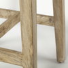 Colony Backless 25in Seat Counter Stool | Brown Wood, Counter & Bar Stool by Mercana, 16" length x 13" width x 25" height thumbnail 9