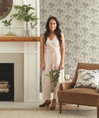 Gatherings White & Taupe Wallpaper, by York Wall, 33' length x 1'8.5" width x 0.02" depth thumbnail 2