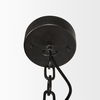 Selma Black Wood Bead and Metal Chandelier thumbnail 3