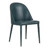 Burton Dining Chair Dark Teal Vegan Leather - Set Of Two, by Moe's Home, 18.5" width x 32.5" height x 22.5" depth thumbnail 5