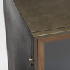Pandora Dark Brass Metal with Red Wood 2 Door Accent Cabinet, Cabinets & Chest by Mercana, 36.81" length x 16.34" width x 29.92" height thumbnail 9