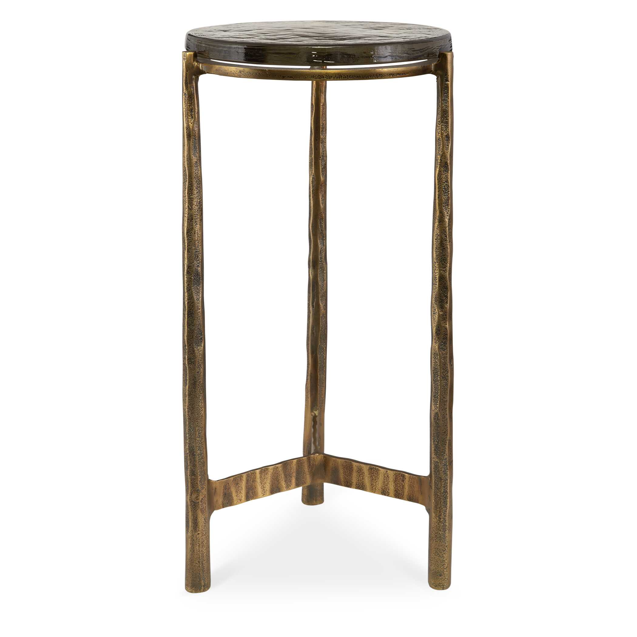 Eternity Brass Accent Table, Furniture by Uttermost, 11.5" width x 23" height x 11.5" depth View 1