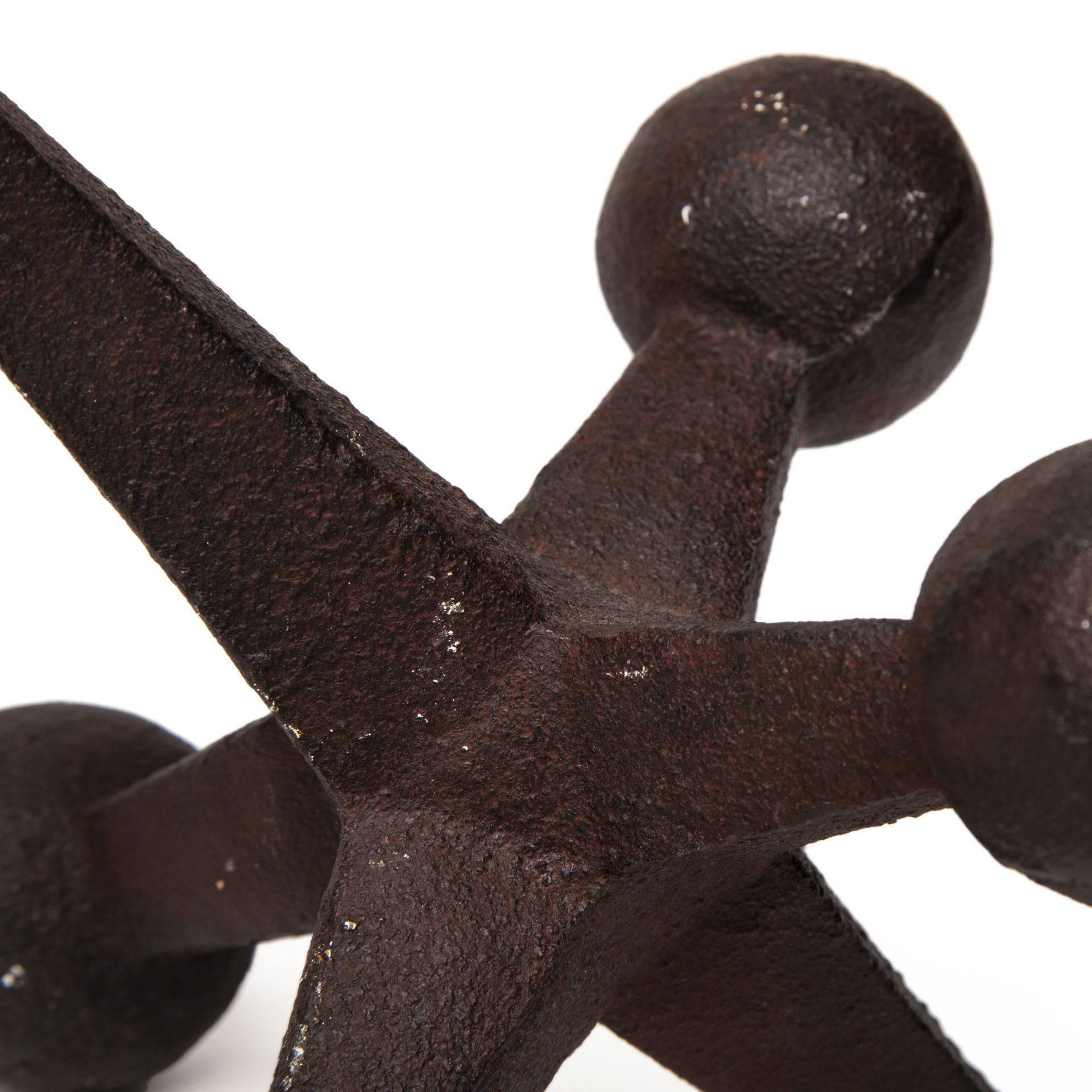Jax Set of 3 8L x 7W Cast Iron Metal Jacks large image 