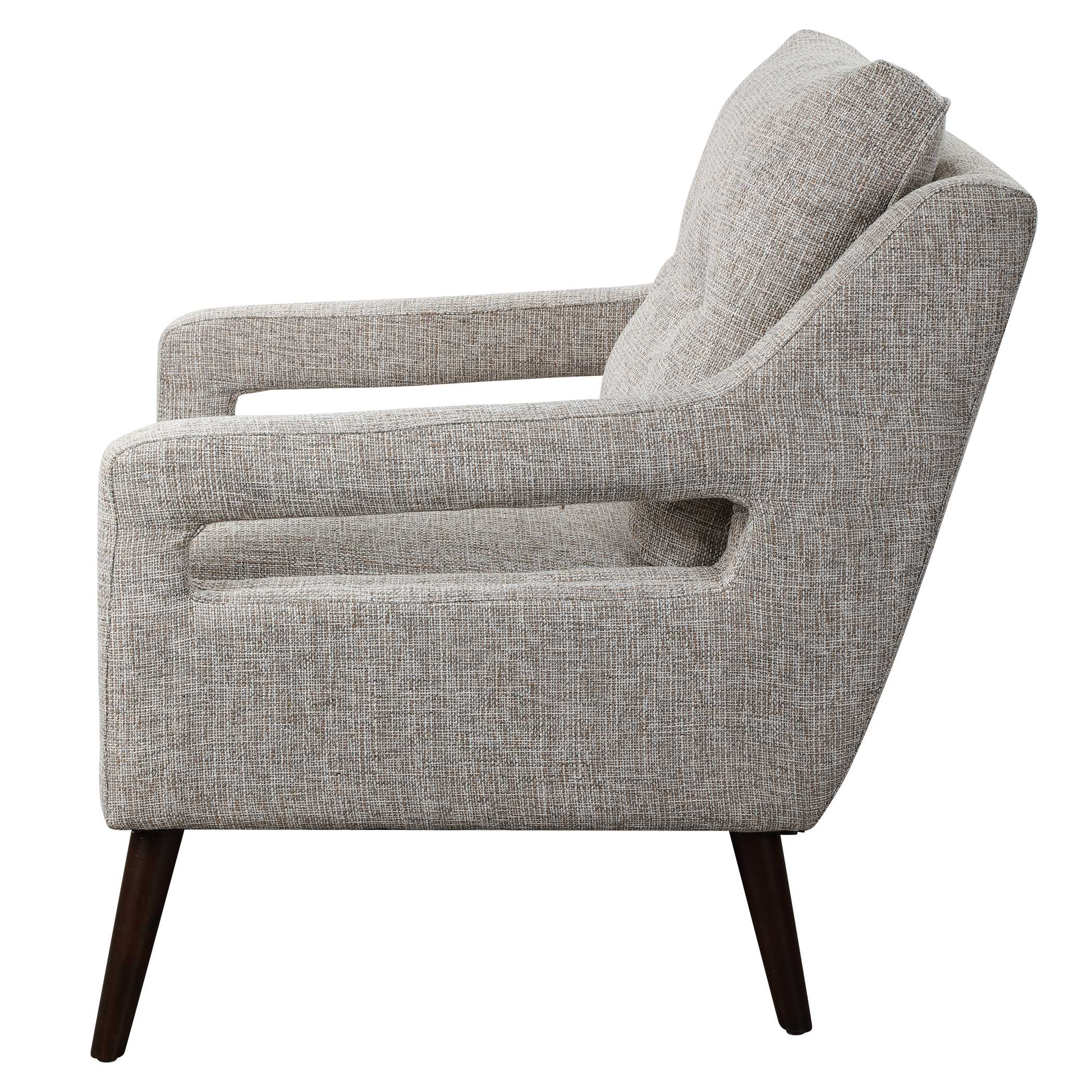 O'Brien Neutral Armchair, Furniture by Uttermost, 28" width x 34" height x 34" depth View 5