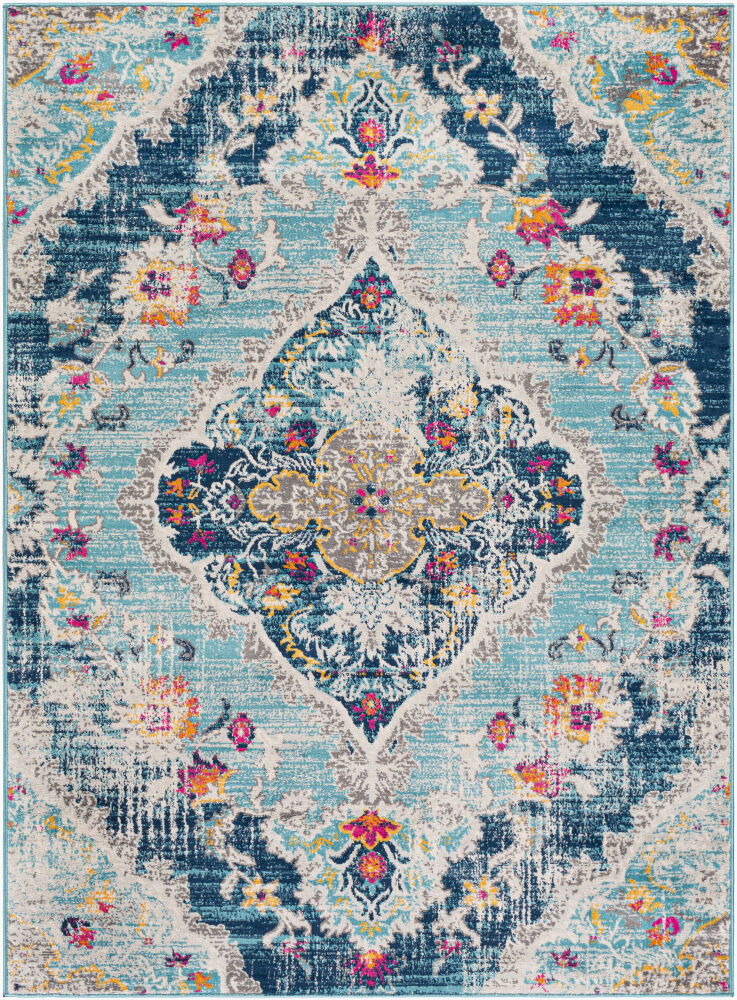 Floransa Machine Woven Rug, by Surya, 7'0.65" length x 5'2.99" width