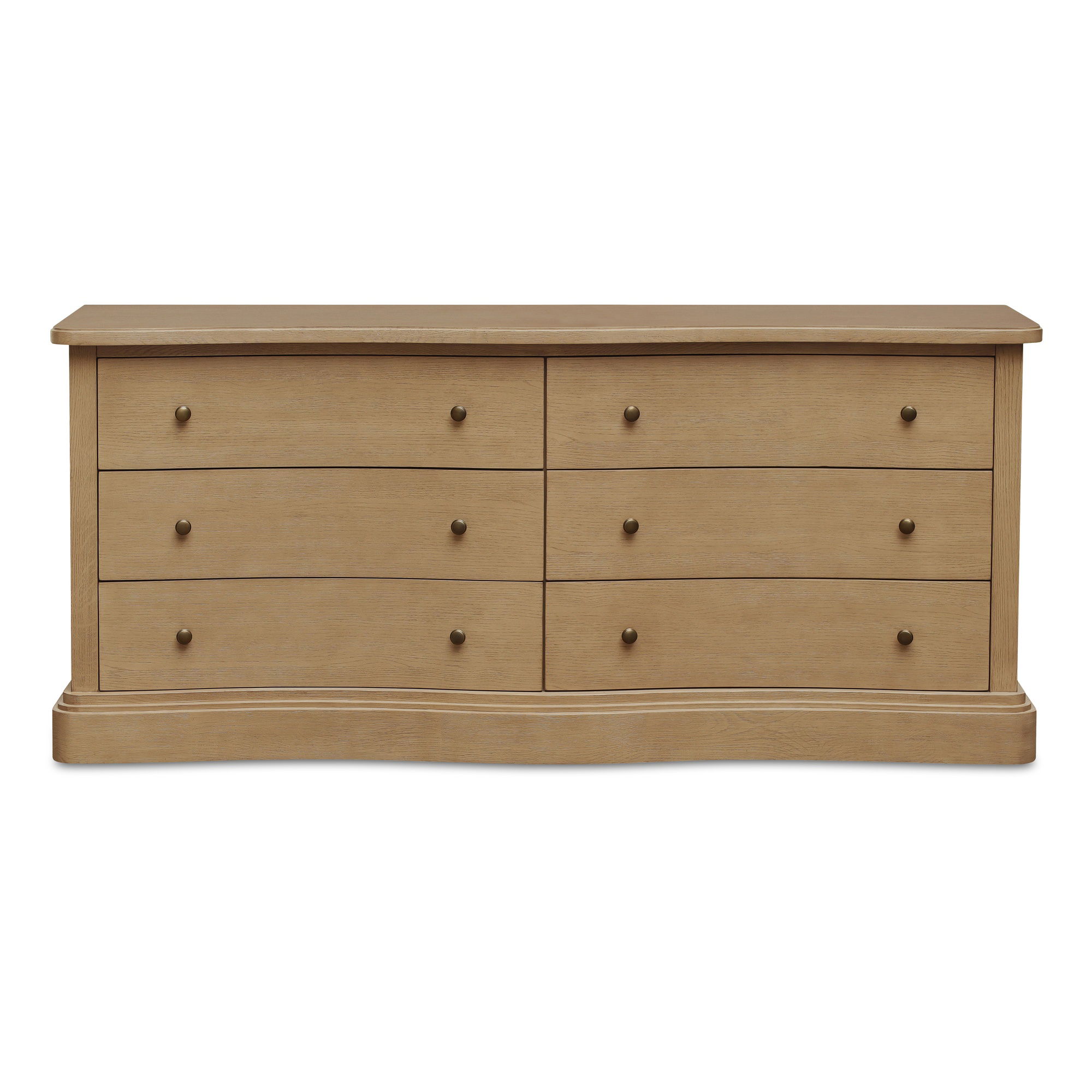 Clarence 6 Drawer Dresser Natural, by Moe's Home, 72" width x 32" height x 18" depth View 1